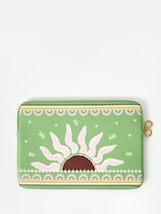 Oliver Bonas Green Sun Print Laptop Case - Image 1 of 5