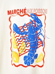 Oliver Bonas Lobster Graphic Print T-Shirt - Imagen 7 de 7
