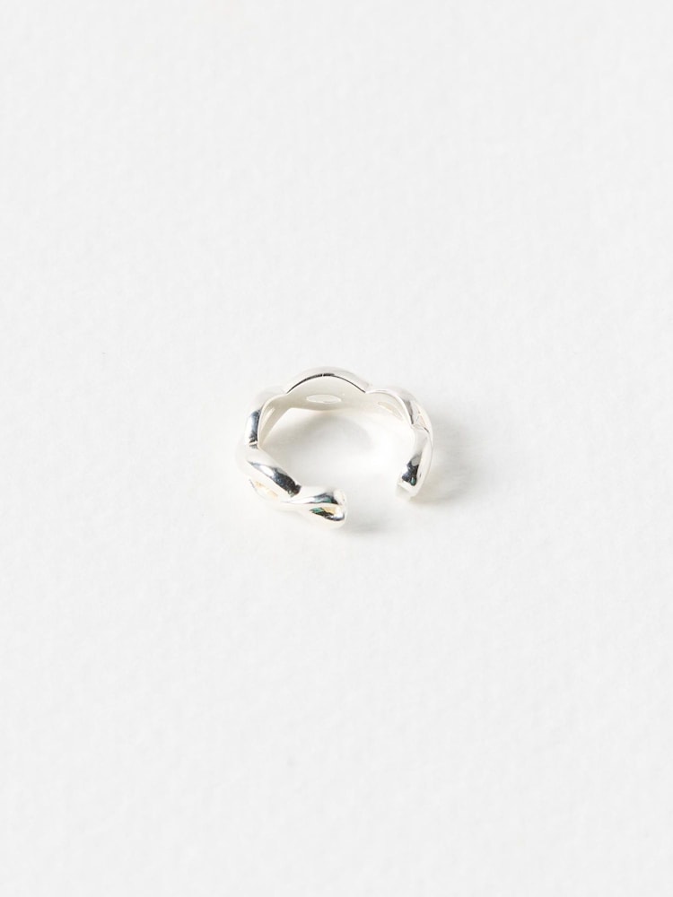 Oliver Bonas Silver Willa Twisted Sterling Ear Cuff - Image 2 of 4