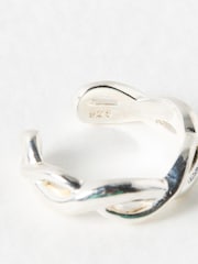 Oliver Bonas Silver Willa Twisted Sterling Ear Cuff - Image 3 of 4