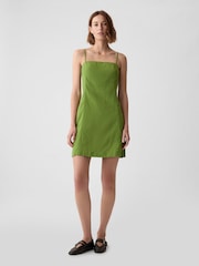 Gap Green Linen-Blend Mini Dress - Image 4 of 6