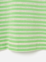 Oliver Bonas Green Striped Puff Sleeve T-Shirt - Image 7 of 7