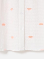 Oliver Bonas White Sun Embroidered Short Sleeve Shirt - Image 7 of 8