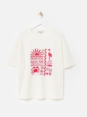 Oliver Bonas Ola Del Mar Graphic Print T-Shirt - Imagen 1 de 5