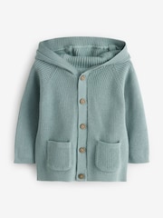 Mint Green Pure Cotton Long Sleeve Button Cardigan - Image 1 of 1