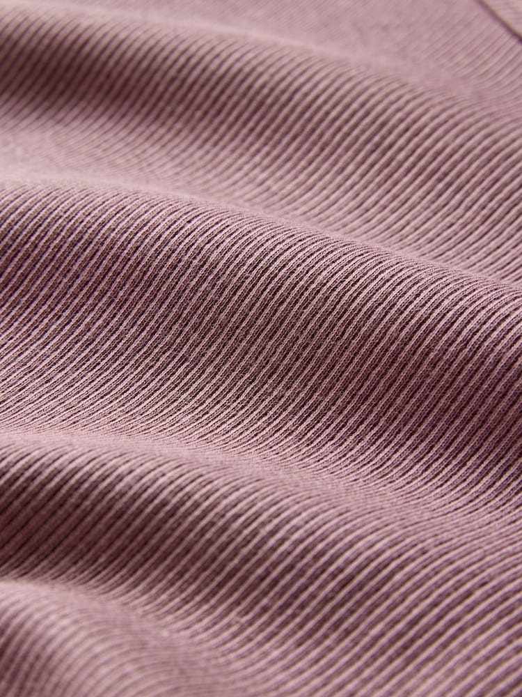 The Set Brown/Purple/Pink/White 4 Pack Scoop Neck 3/4 Sleeve Ribbed T-Shirts - Image 7 of 7