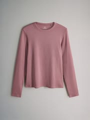 The Set Purple/Light Purple/Pink/Brown/Stripe/Brown Ribbed Long Sleeve T-Shirts 5 Pack - Image 3 of 8