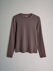 The Set Purple/Light Purple/Pink/Brown/Stripe/Brown Ribbed Long Sleeve T-Shirts 5 Pack - Image 6 of 8