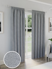 Enhanced Living Grey Dallas Blackout Thermal Pair of Tape Top Curtains - Image 1 of 5