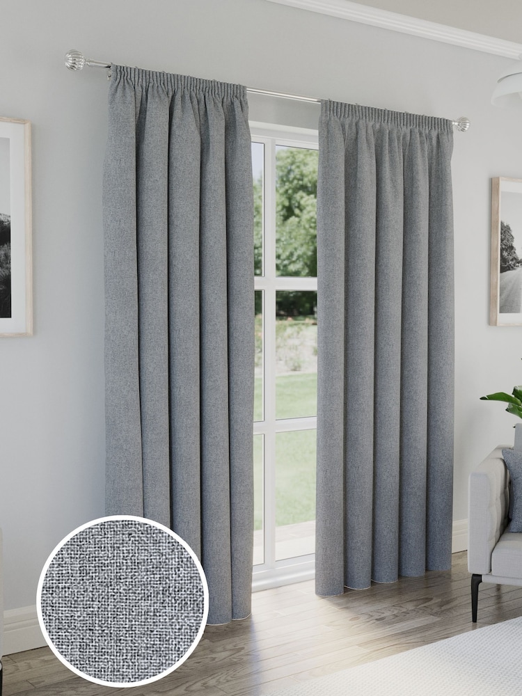 Enhanced Living Dallas Blackout Thermal Pair of Tape Top Curtains - Bild 1 von 5 Enhanced Living Dallas Blackout Thermal Pair of Tape Top Curtains - Bild 1 von 5