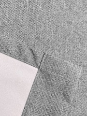 Enhanced Living Grey Dallas Blackout Thermal Pair of Tape Top Curtains - Image 4 of 5