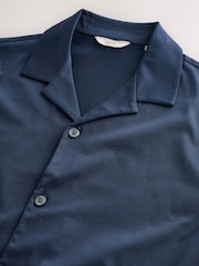 海军 - 100% SUPIMA® 棉质平纹针织衬衫 - 7的图像6｝