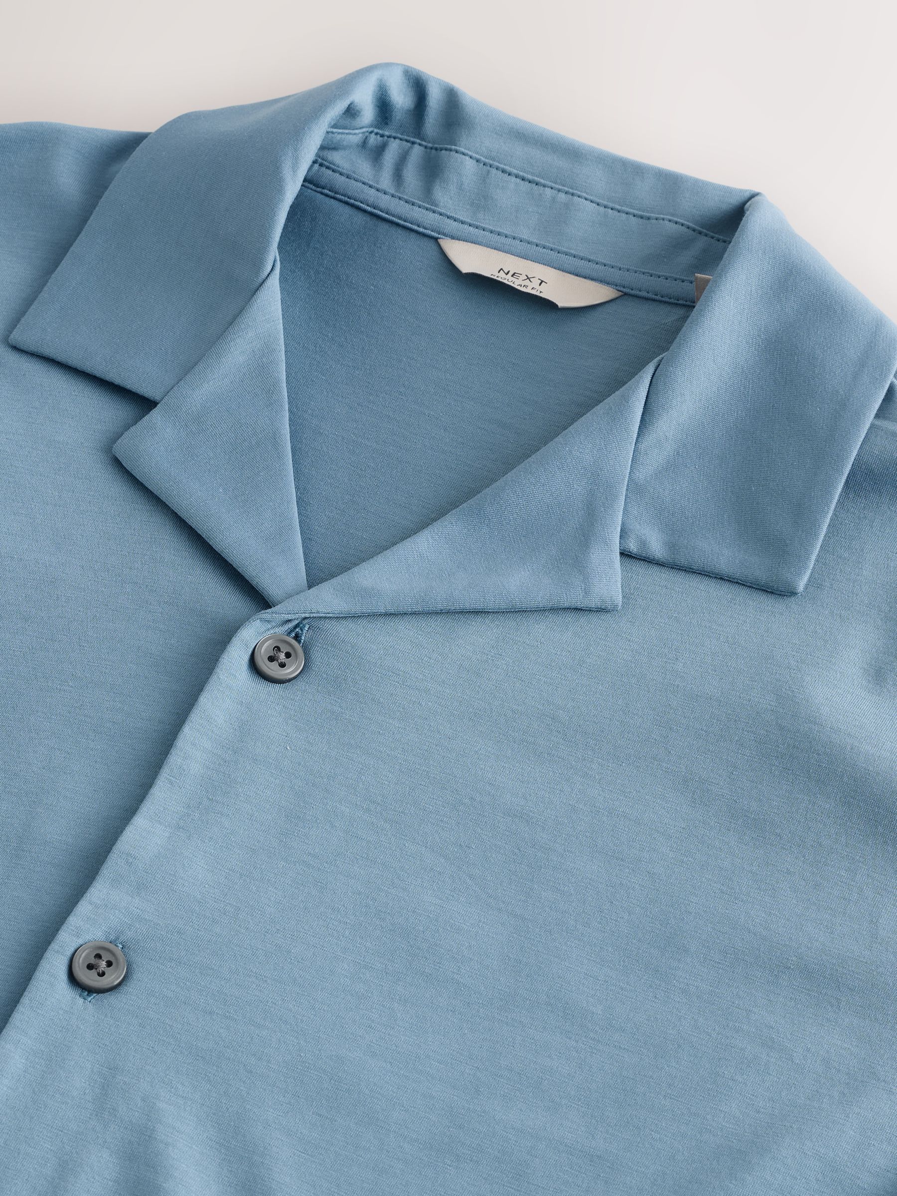 Buy Steel Blue 100% SUPIMA® Cotton Jersey Shirt from the Next UK