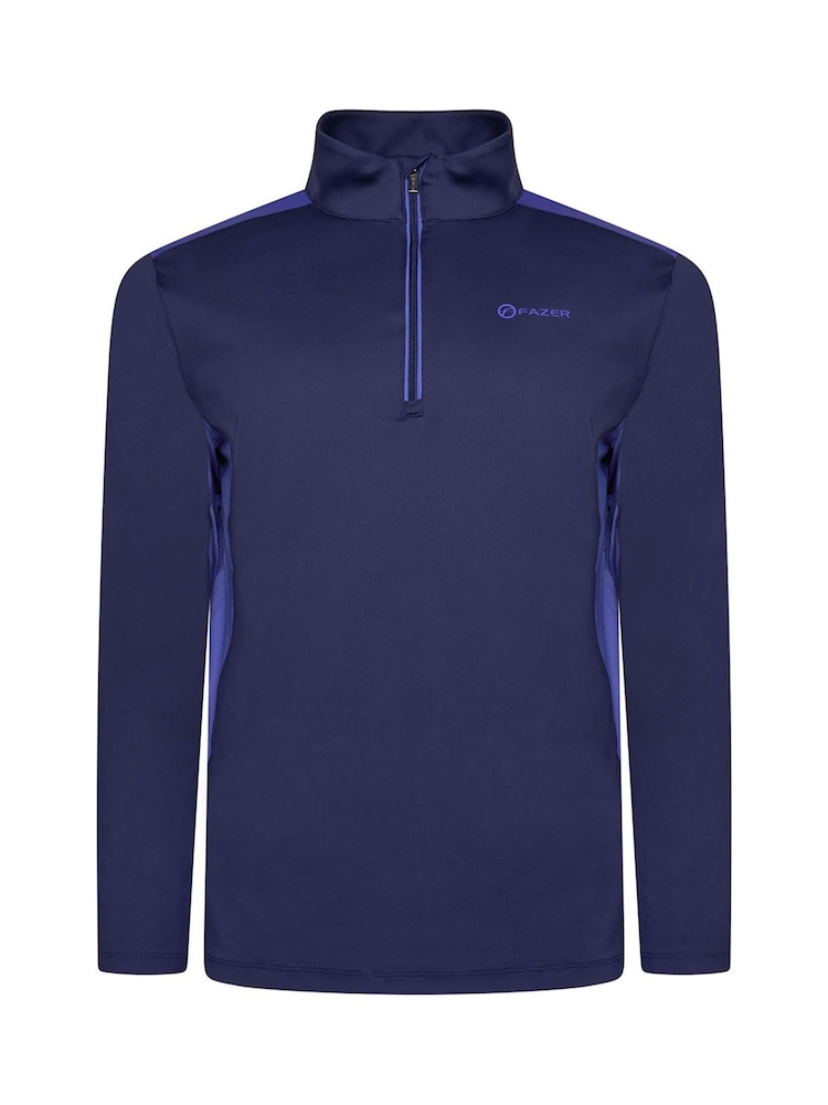 Fazer Mens Blue Hartford Half Zip Golf Mid Layer Sweat Top - Image 1 of 4