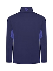 Fazer Mens Blue Hartford Half Zip Golf Mid Layer Sweat Top - Image 2 of 4