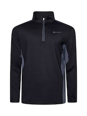 Fazer Mens Hartford Half Zip Golf Mid Layer Black Sweat Top - Image 1 of 4