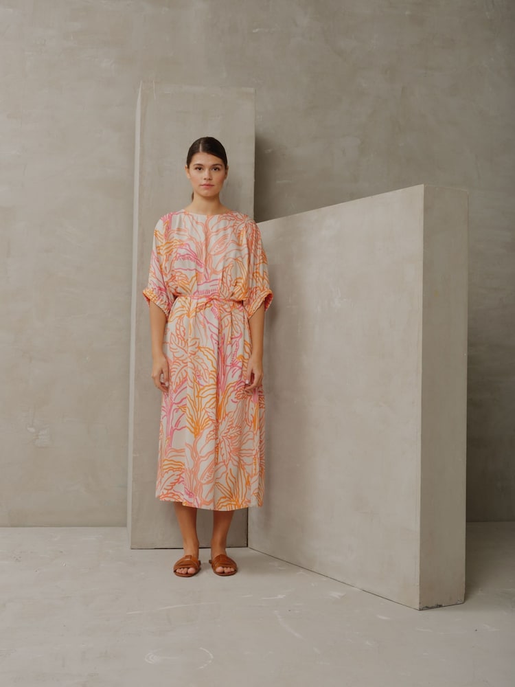 Smith & Soul Pink Printed Round Neck Dress - Image 6 of 6