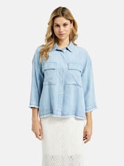 Smith & Soul Cropped Denim Shirt - Imagen 4 de 6