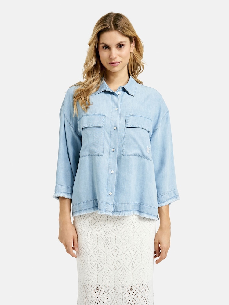 Smith & Soul Cropped Denim Shirt - Image 4 of 6