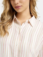 Smith & Soul Natural Striped Cropped Shirt Blouse - Image 5 of 6