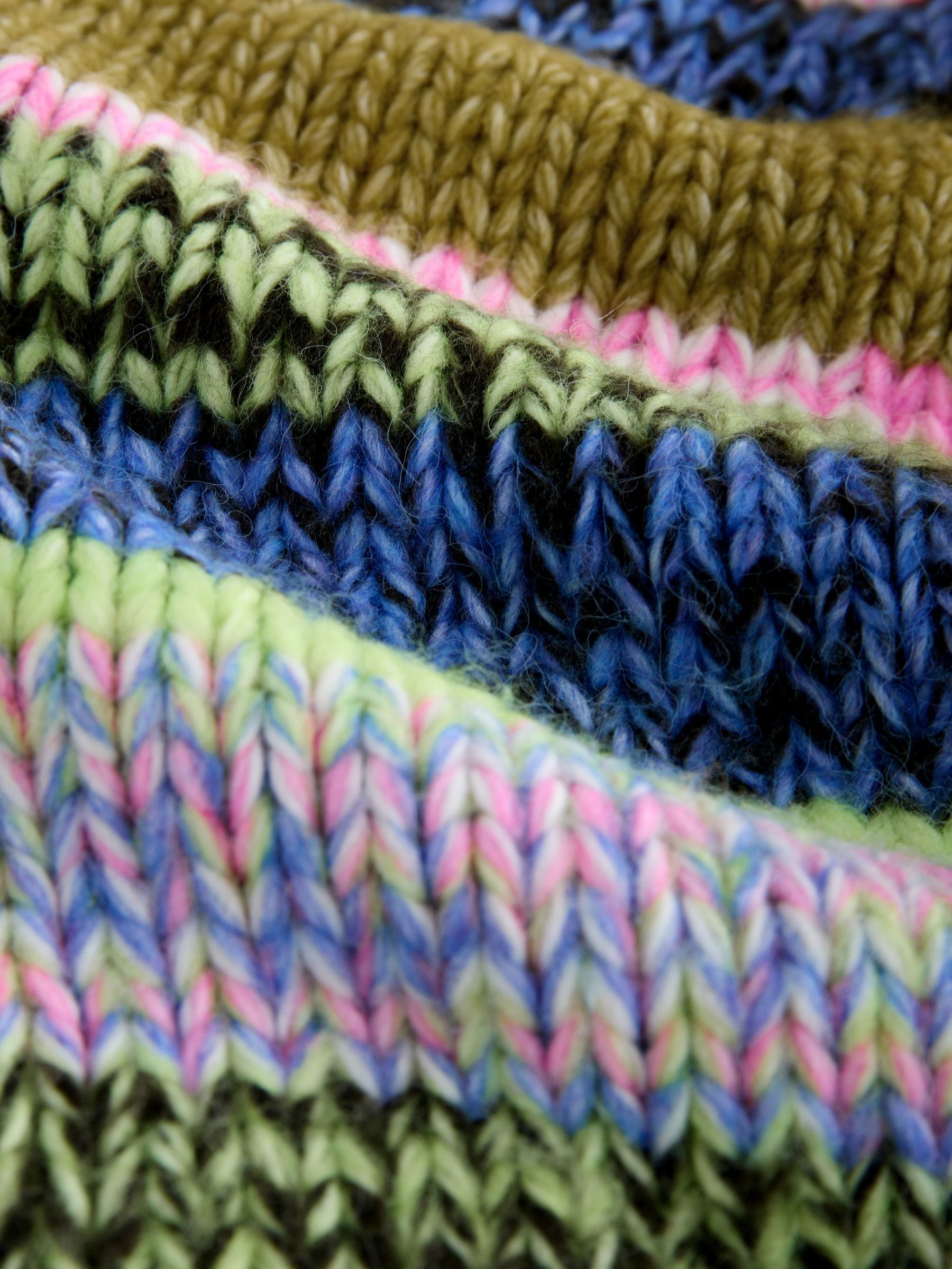 Buy Multi Blue/Green Stripe Soft Touch Chunky Knit Cardigan from