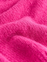 Bright Pink Heart Button Cardigan With Wool - Image 2 of 3