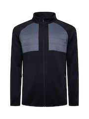 Fazer Mens Ellesmere Quilted Full Zip Black Golf Jacket - Image 1 of 3