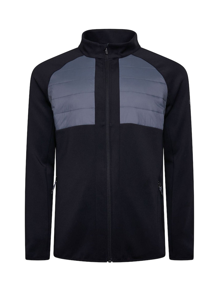 Fazer Mens Ellesmere Quilted Full Zip Black Golf Jacket - Image 1 of 3