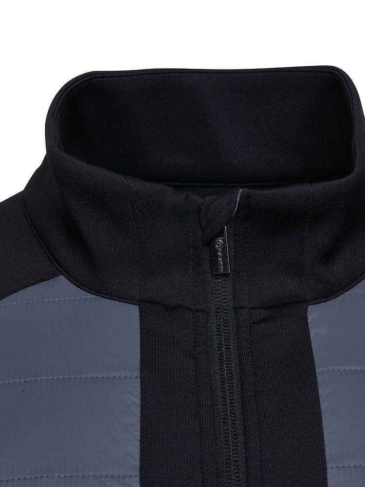 Fazer Mens Ellesmere Quilted Full Zip Black Golf Jacket - Image 3 of 3