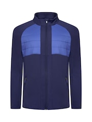 Fazer Mens Blue Ellesmere Quilted Full Zip Golf Jacket - Image 1 of 4
