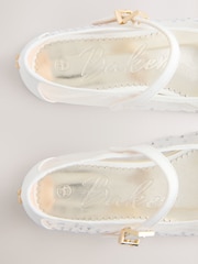 Baker by Ted Baker Mesh Diamante Mary Jane Occasion White Shoes - Image 5 of 6