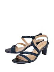 Lotus Blue Diamante Occasion Sandals - Image 2 of 4