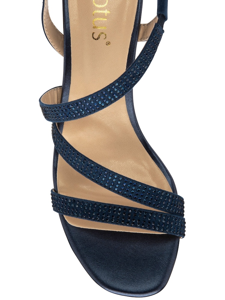 Lotus Blue Diamante Occasion Sandals - Image 4 of 4