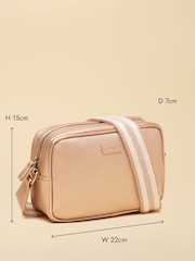 Joules Trent Rose Gold Cross Body Bag with Adjustable Thick Strap - Image 8 of 8