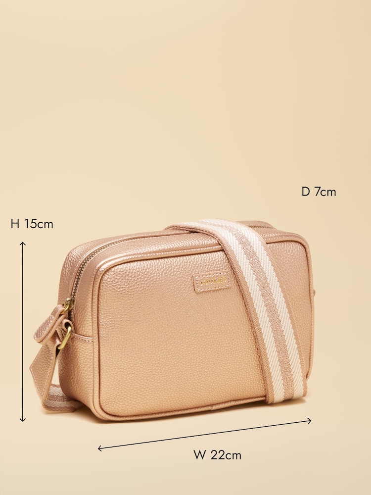Joules Trent Rose Gold Cross Body Bag with Adjustable Thick Strap - Image 8 of 8 Joules Trent Rose Gold Cross Body Bag with Adjustable Thick Strap - Image 8 of 8