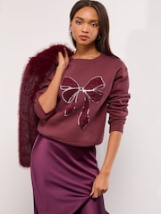 Burgunderrot - Lipsy Sweatshirt - Bild 1 von 4