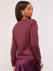 Burgunderrot - Lipsy Sweatshirt - Bild 2 von 4