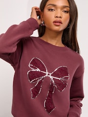 Burgunderrot - Lipsy Sweatshirt - Bild 4 von 4
