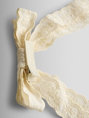 JoJo Maman Bébé Cream Crochet Bow Clip - Image 4 of 4