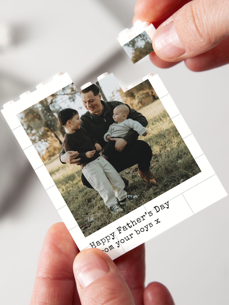 Special Memory Fathers Day Photo Building Block Print by No Ordinary Gift - Image 1 of 2