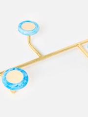Oliver Bonas Blue Resin & Bone Wall Storage Hooks - Image 3 of 6