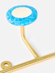 Oliver Bonas Blue Resin & Bone Wall Storage Hooks - Image 4 of 6