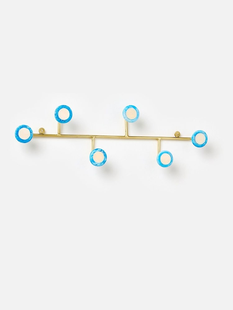 Oliver Bonas Blue Resin & Bone Wall Storage Hooks - Image 6 of 6