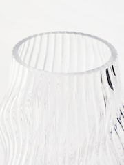 Oliver Bonas Clear Zuhur Ribbed Glass Vase - Image 3 of 6