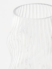 Oliver Bonas Clear Zuhur Ribbed Glass Vase - Image 4 of 6