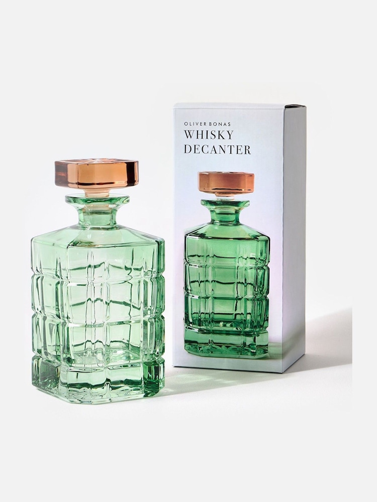Oliver Bonas Green Jewel Glass Decanter - Image 2 of 4