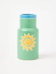 Oliver Bonas Green Sun Ceramic Vase - Image 1 of 3