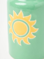 Oliver Bonas Green Sun Ceramic Vase - Image 2 of 3