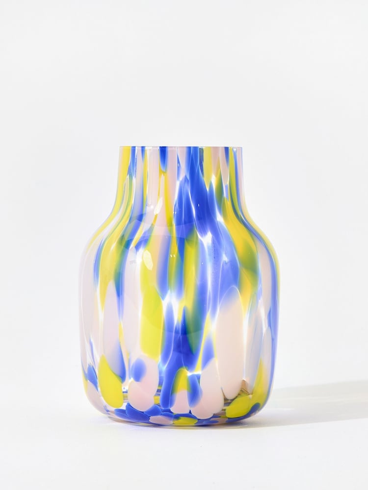 Oliver Bonas Multi Alia Speckled Glass Vase - Image 1 of 6