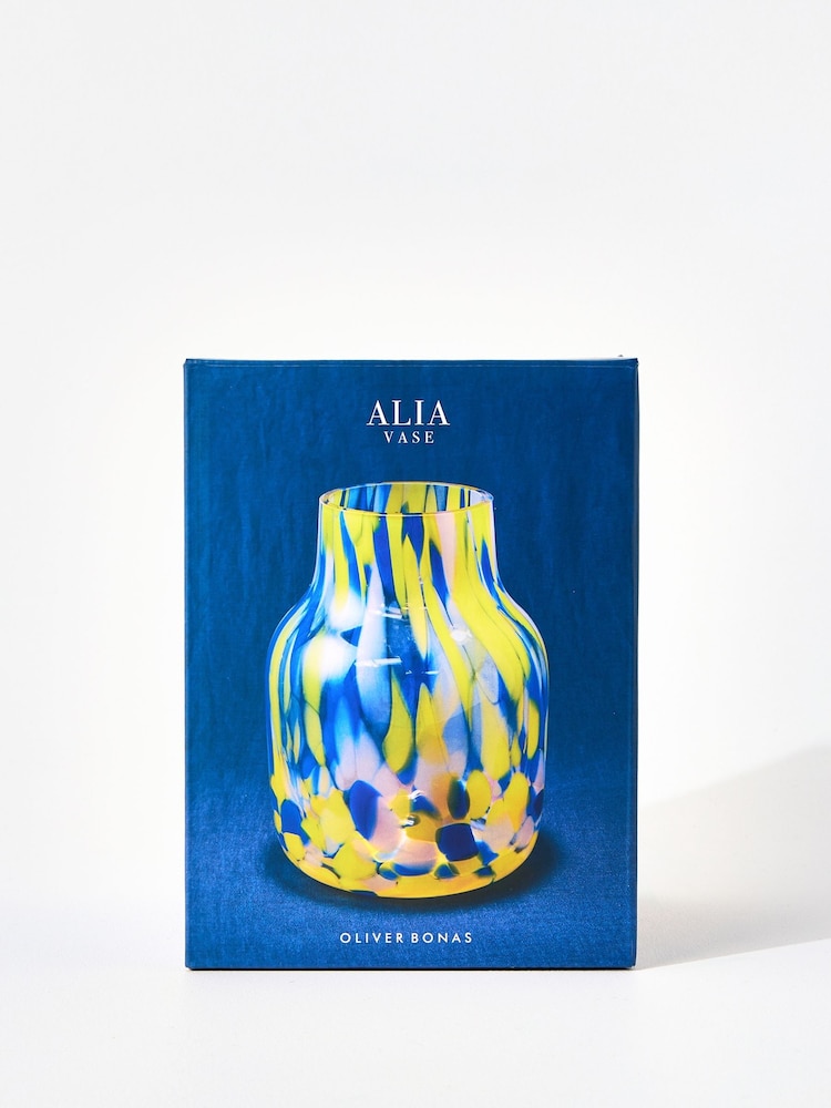 Oliver Bonas Multi Alia Speckled Glass Vase - Image 6 of 6